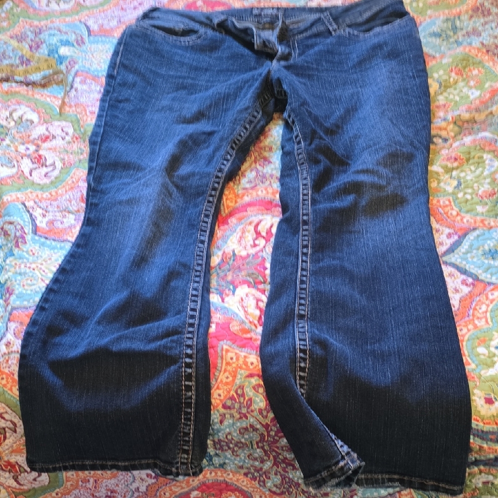 Silver Jeans Dark Blue Boot Cut Jeans